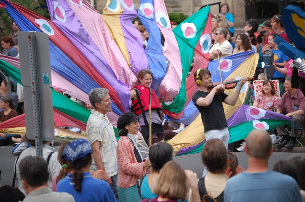 Particpants in the Ithaca Festival Parade